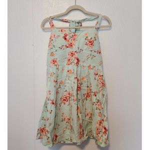 No Boundaries floral mini halter dress